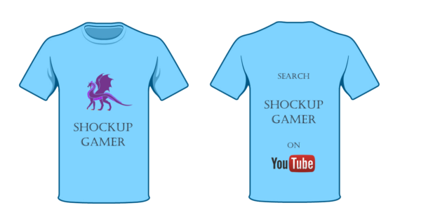 shockup gamer T-shirt Dragon 1 blue