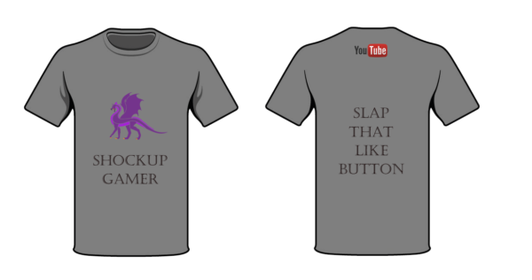 shockup gamer T-shirt Dragon 2 Grey